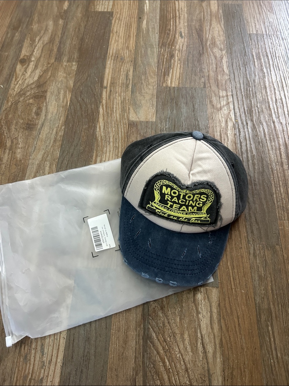 Mens Baseball Cap - Blue & Gray